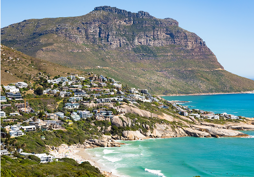 Cape Town coastline with Table Mountain