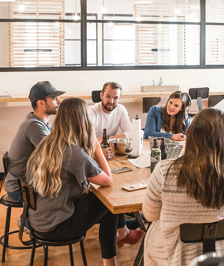 Bitcube team collaborating in the office